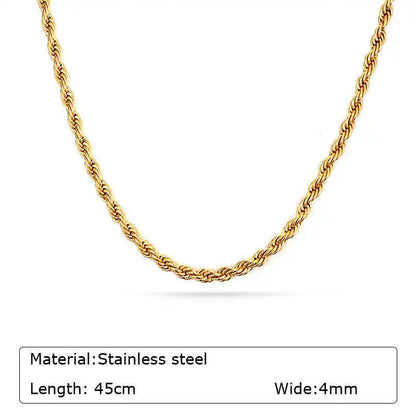 Chunky Gold Stainless Steel Jewelry Necklace