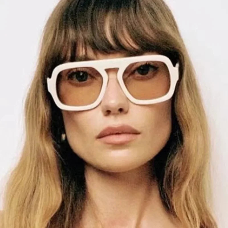 Retro Square Gradient UV400 Punk Sun Glasses