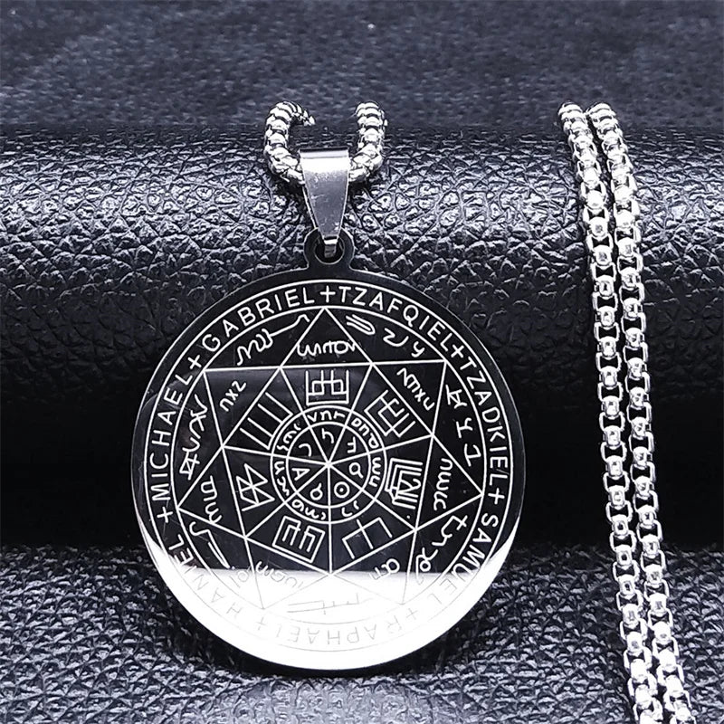 Seven Archangels Amulet Stainless Steel Necklaces