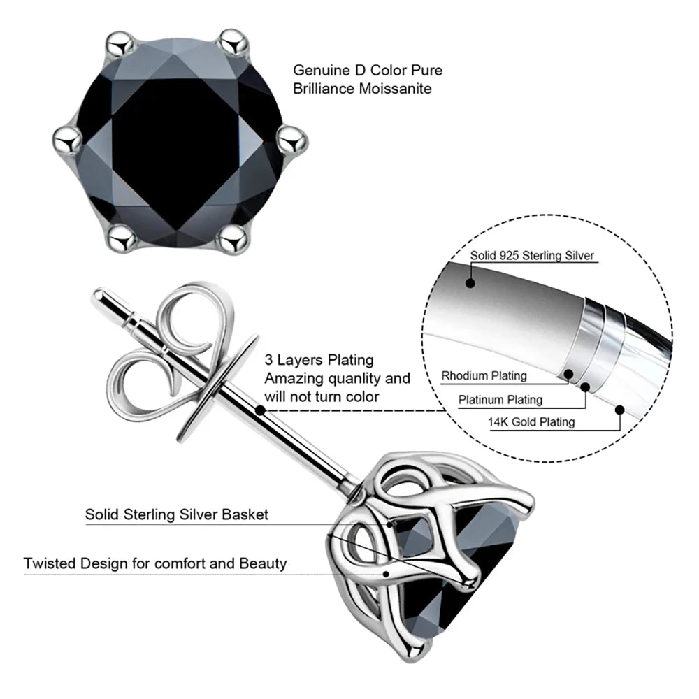 DANA 1/2/4CT VVS Russian Diamond Earrings