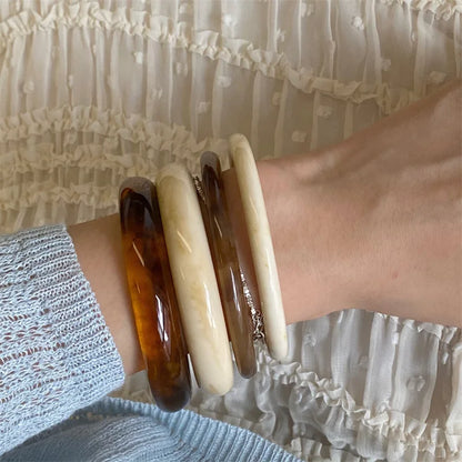 DANA Brown Resin Acrylic Marble Bracelet