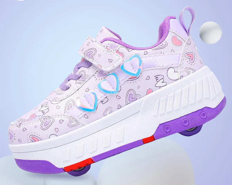Skateboard Shoes Walking Rolling Dual-Use Sneakers