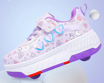 Skateboard Shoes Walking Rolling Dual-Use Sneakers