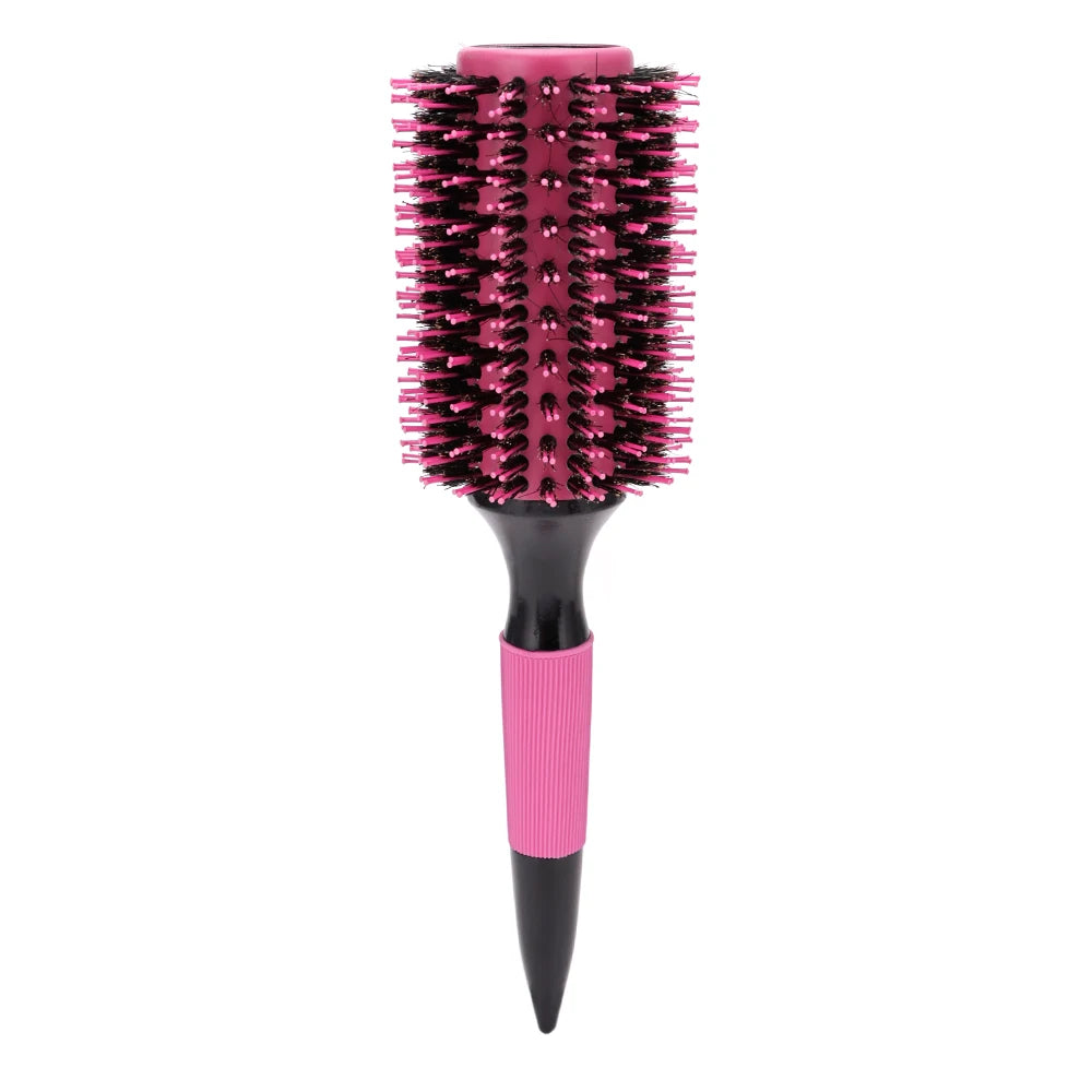 Wooden Round Hair Comb Brush With Boar Bristle Mix Hair Brush