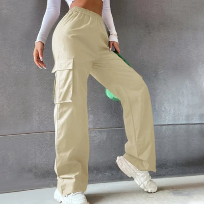 Workwear High Waist Wide Leg Pants