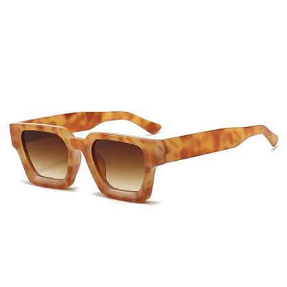 Square Luxury Retro Green Brand Designer Sun Glasses