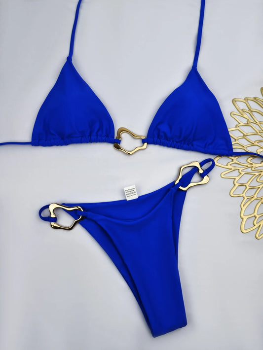 Sexy Bikini Lace-up Split Two-piece Swimsuit