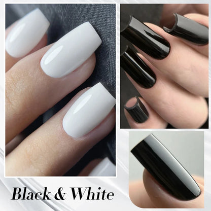 250g Pure Black White Color Gel Nail Polish Jelly Nude Gel