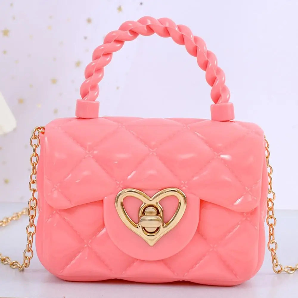 PU Mini Shoulder Bags Heart Coin Wallets Handbags