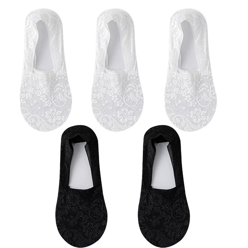 5Pair Thin Breathable Transparent Socks