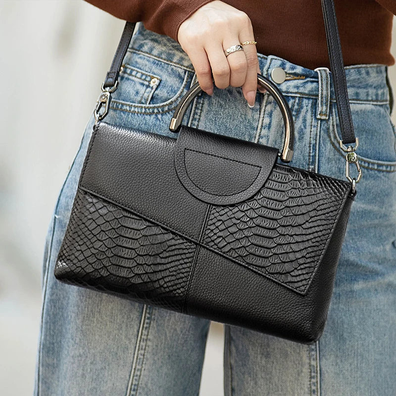 PU Synthetic Leather Alligator Bag