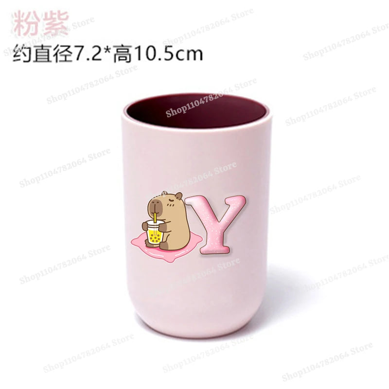 Kawaii Capybara Child Mouthwash Cups Creative Cartoon
