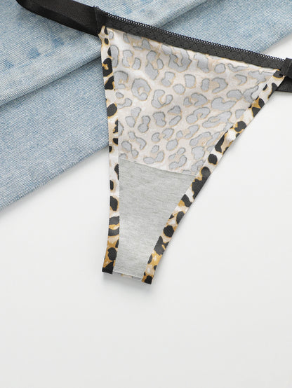 Sexy leopard print bra set lingerie