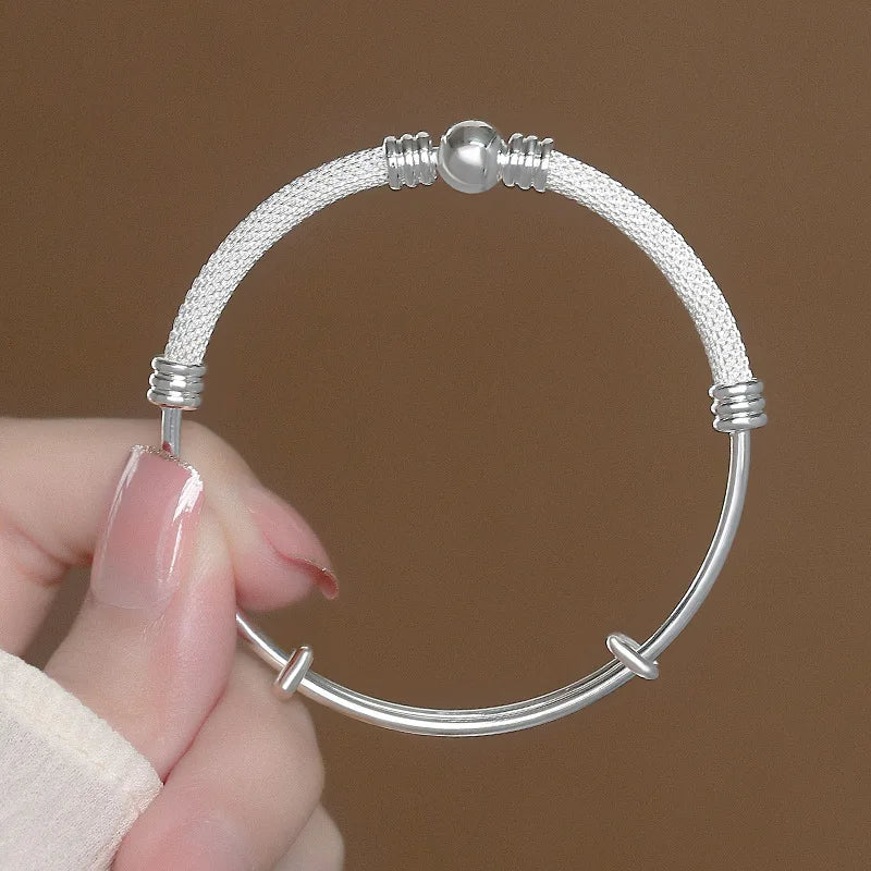 925 Sterling Silver Bangle Bracelet Set