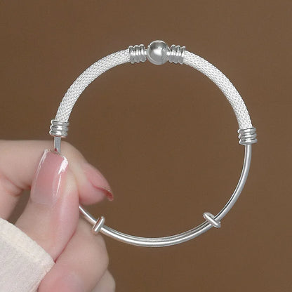 925 Sterling Silver Bangle Bracelet Set