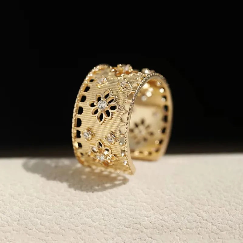 925 Sterling Silver Drip Glaze Butterfly Zircon Rings