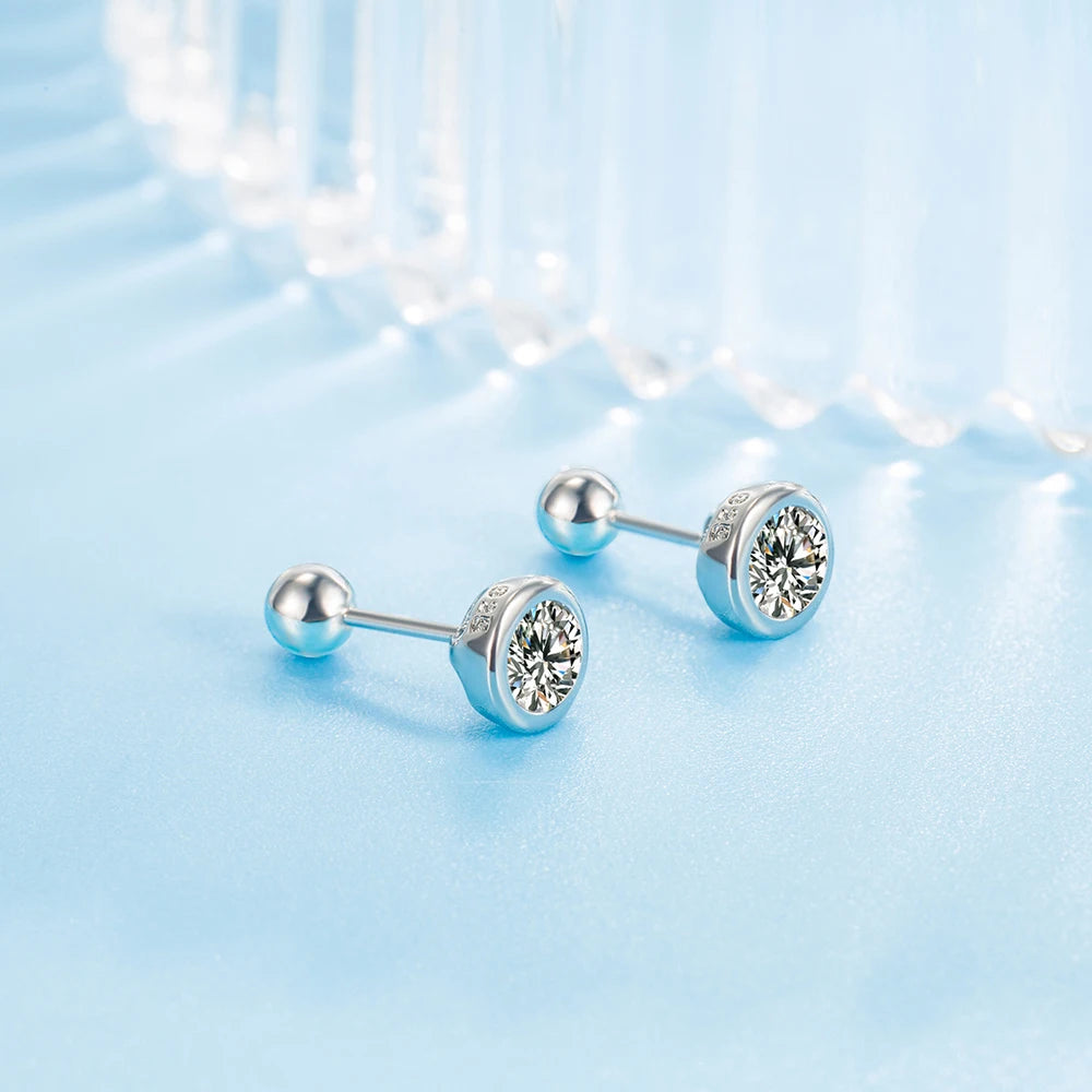 DANA Genuine 925 Sterling Crystal Stud Earrings