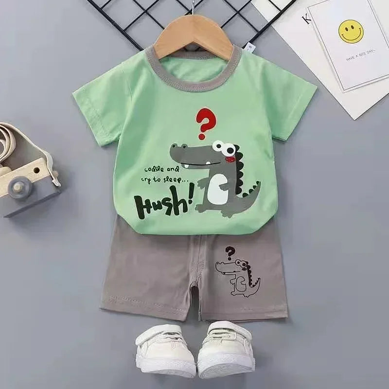 Boys Girl T-shirt Cotton Short sleeve Toddler Set