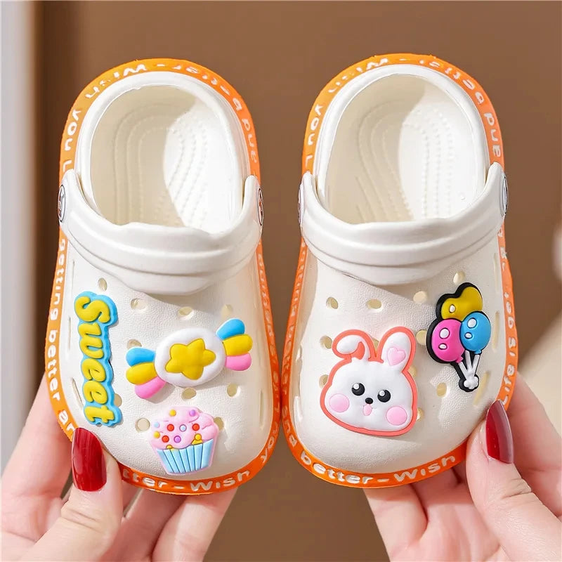 Soft Anti-Skid Cartoon DIY Beach Slippers