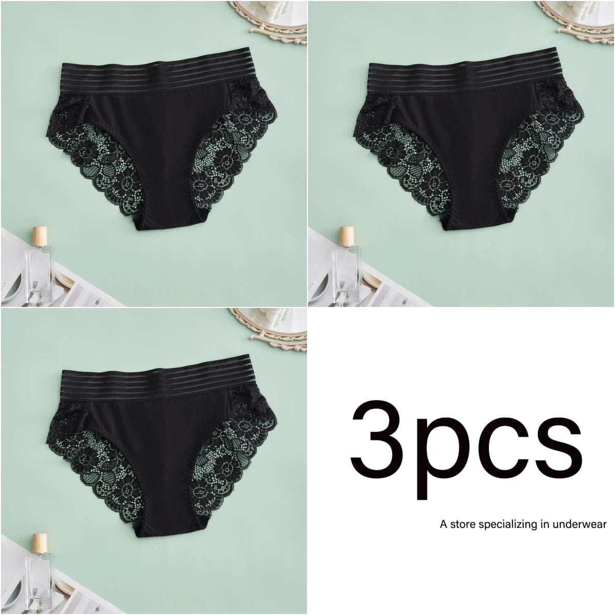 S-4XL plus size 3PCS sexy lace Lingerie