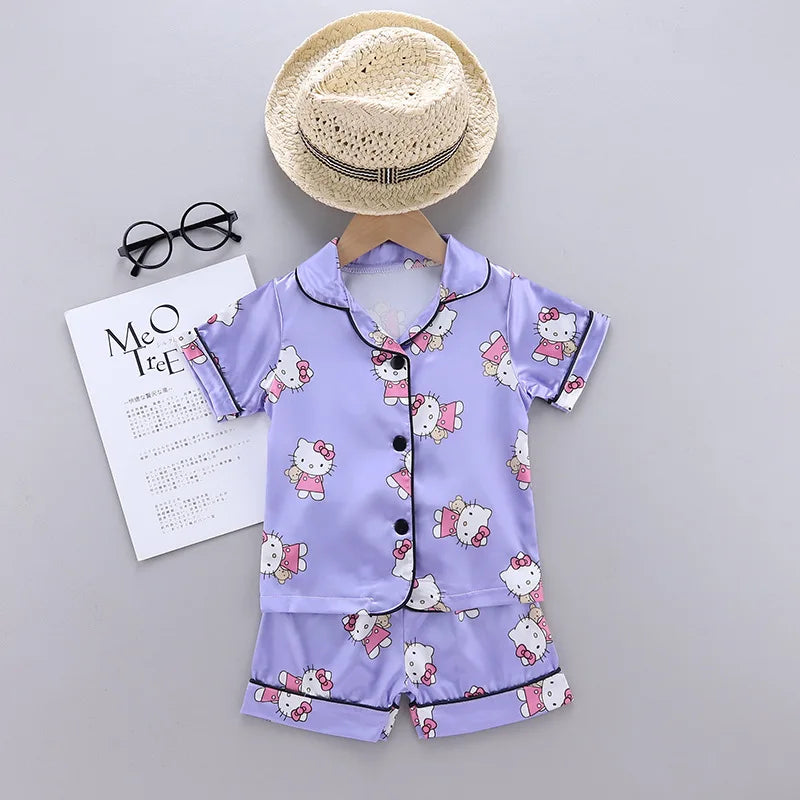 Children Sleeping Baby Girl Pajamas Set