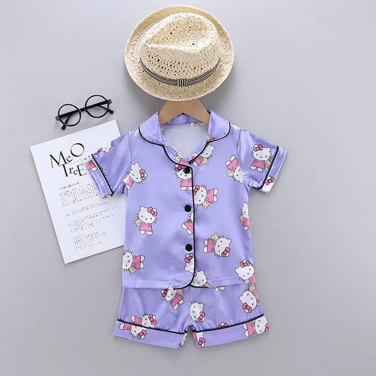 Children Sleeping Baby Girl Pajamas Set