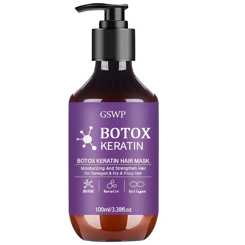 Botox Keratin Hair Mask moisturizes and strengthens damaged hair