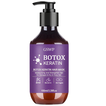 Botox Keratin Hair Mask moisturizes and strengthens damaged hair