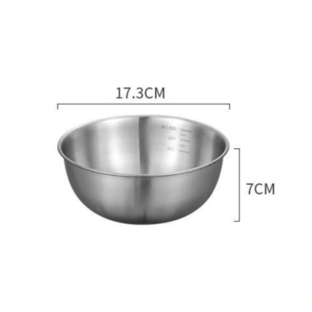 Stainless Steel Bowl with Scale for Cooking Baking Food Set