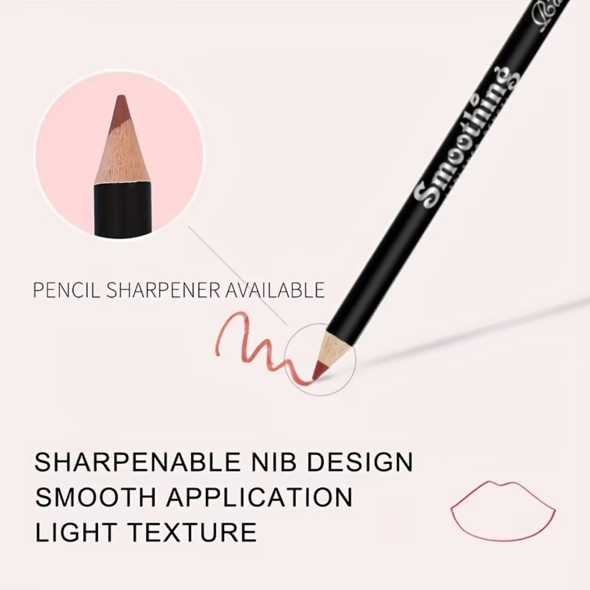 Waterproof Matte Lip Liner Long-Lasting Non-Transfer Formula Matte Finish