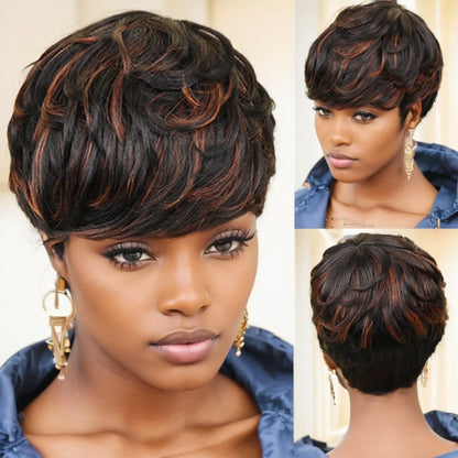 Short Straight  Pixie Cut Hair Bob Wig