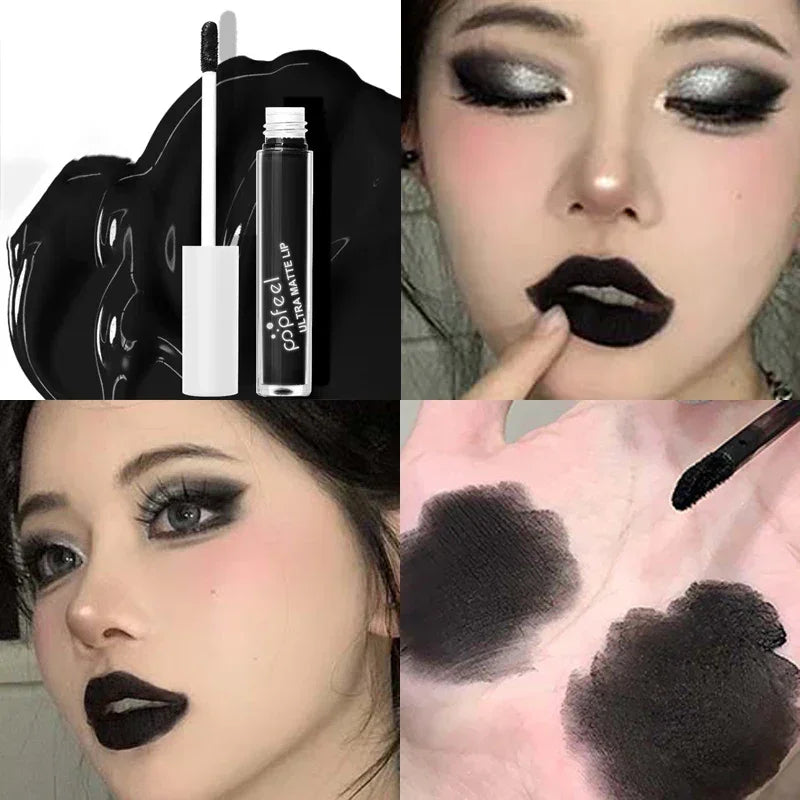 🎁 Punk Matte Black Liquid Lipstick Waterproof Makeup (100% off)