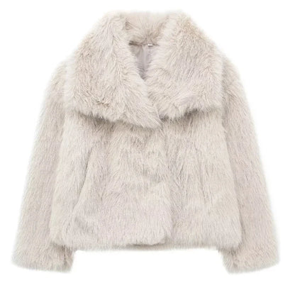 Faux Fur Coat Plush Fluffy Coats