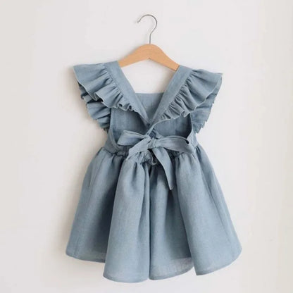 Summer Toddler Girl 100% Cotton Ruffles Baby Dress