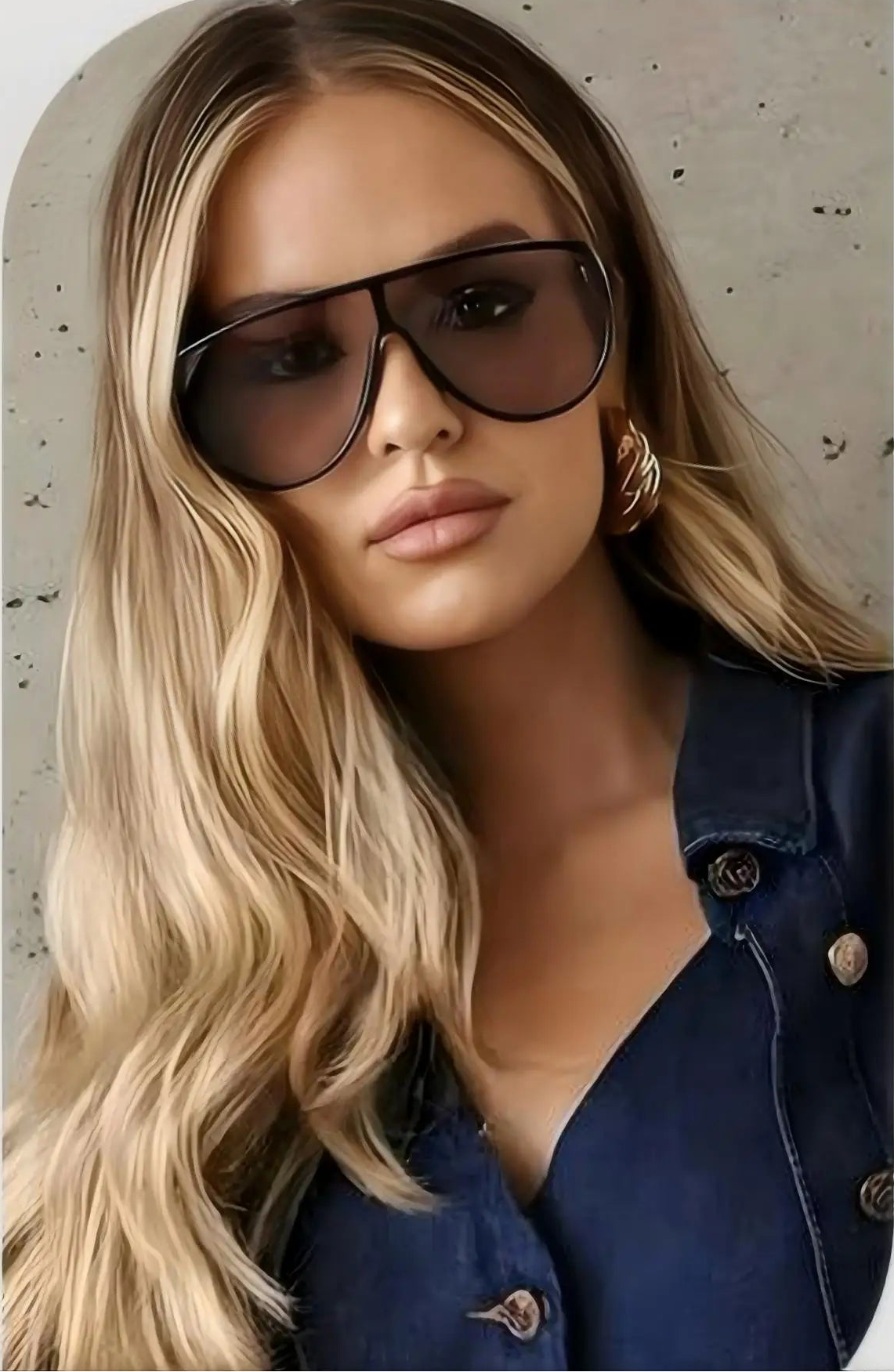 Unisex Retro Frog-eye Frame Sunglasses