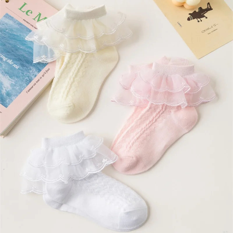 Baby White Lace Cotton Soft Socks