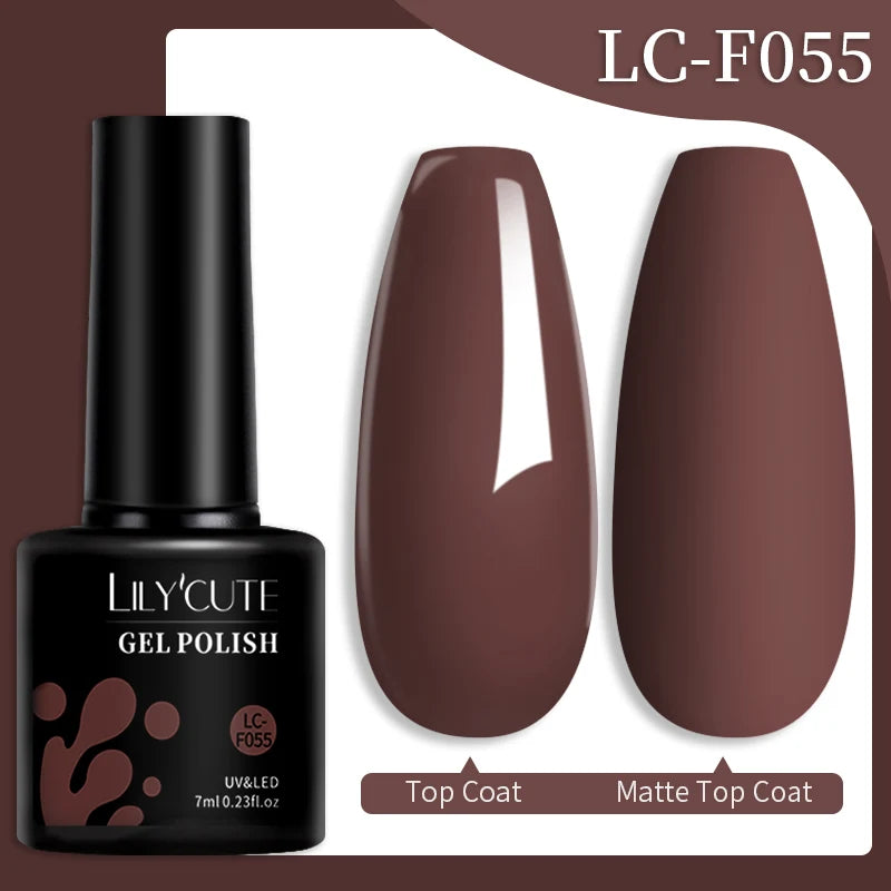 Coffee Brown Color Gel Nail Polish