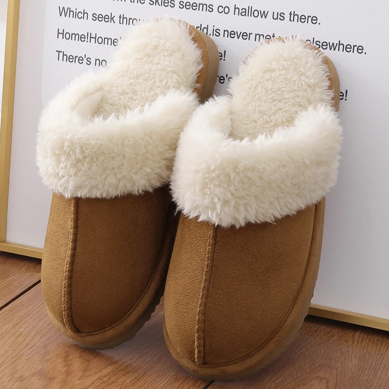 Crestar Winter Home Warm Comfortable Fur Slippers