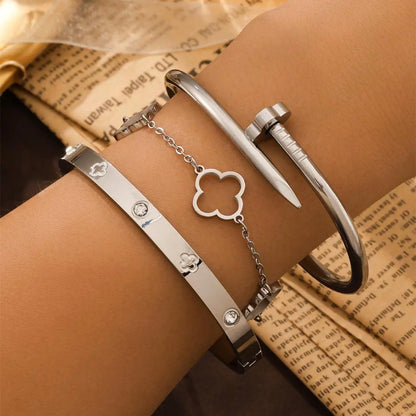 DANA 3PCS French Lucky Clover Bracelet