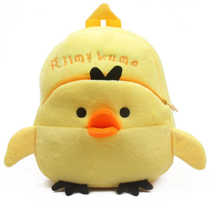 3D School Bags Cartoon Print Plush Kids Backpack Kindergarten Mini Bag