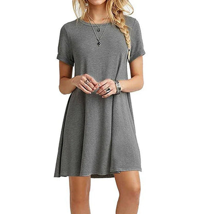 Casual Short Sleeve T Shirt Dress