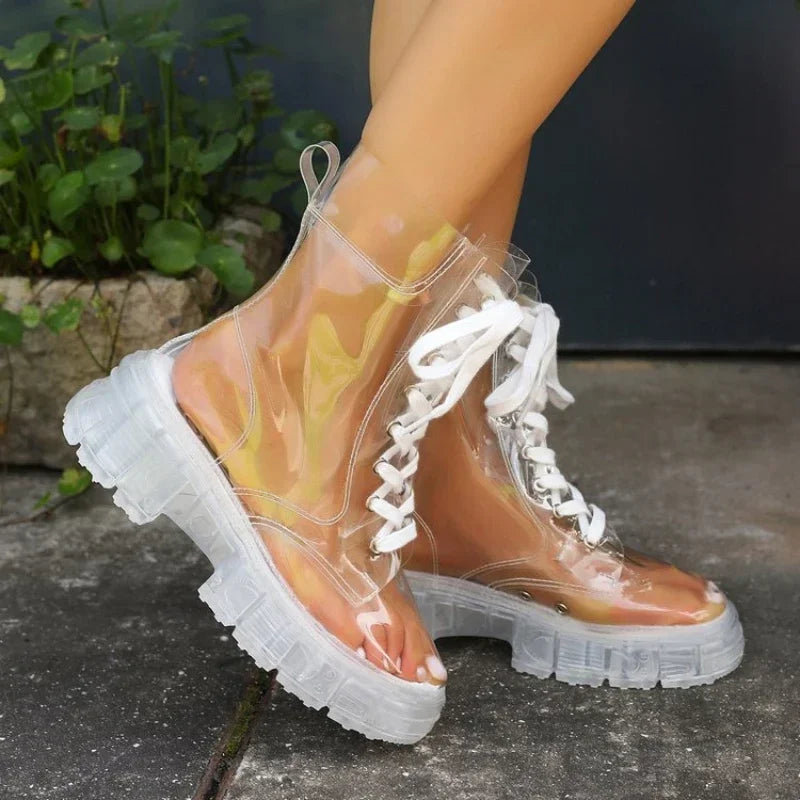 Winter Transparent Short  Sexy Non-slip Boots