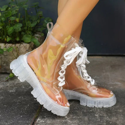 Winter Transparent Short  Sexy Non-slip Boots