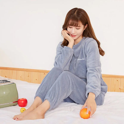 Thickened Loungewear Unisex Homewear Loose Pajama Sets