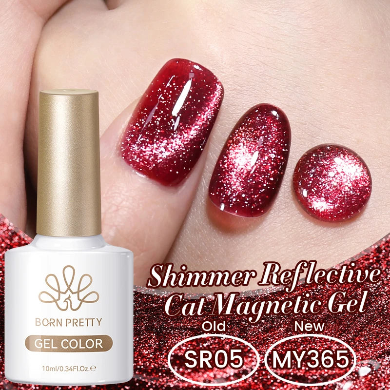 Dark Red Cat Magnetic Gel Nail Polish