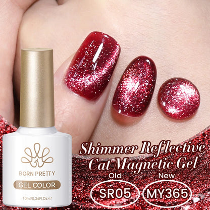 Dark Red Cat Magnetic Gel Nail Polish