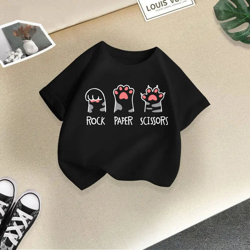 Cat Candy Funny Short Sleeve Baby Girl T-shirt