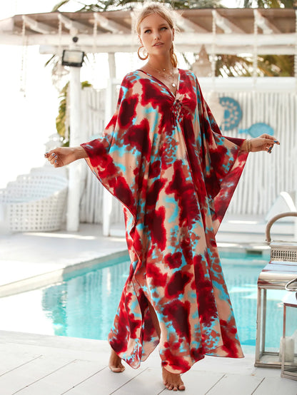Kaftan Swimsuit Cover Up Oversized Long Beach Dress
