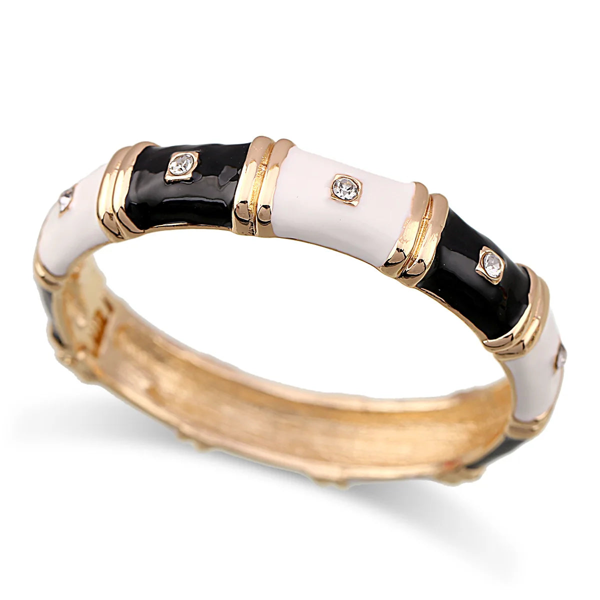 Zebra Shape Round Metal Wide Geometric Bracelet