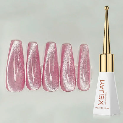 3pcs Pink Cat Eye Gel Nail Polish & Magnet Tools Set